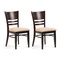 Chaise de cuisine / salle &agrave; manger en bois weng&eacute; FREDDIE (lot de 2)