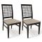 Chaise de cuisine / salle &agrave; manger en bois weng&eacute; KORINA (lot de 2) 