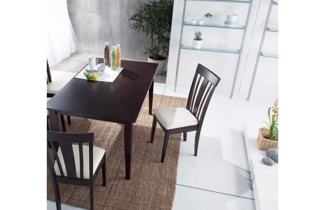 Chaise de cuisine / salle &agrave; manger en bois weng&eacute; MARC (lot de 2)