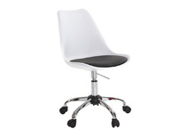 Chaise design &agrave; roulettes blanc NEW STEEVY