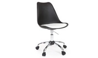 Chaise design &agrave; roulettes noir NEW STEEVY