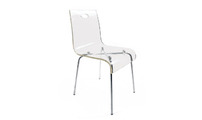 Chaise design en plexiglas transparent CINDY