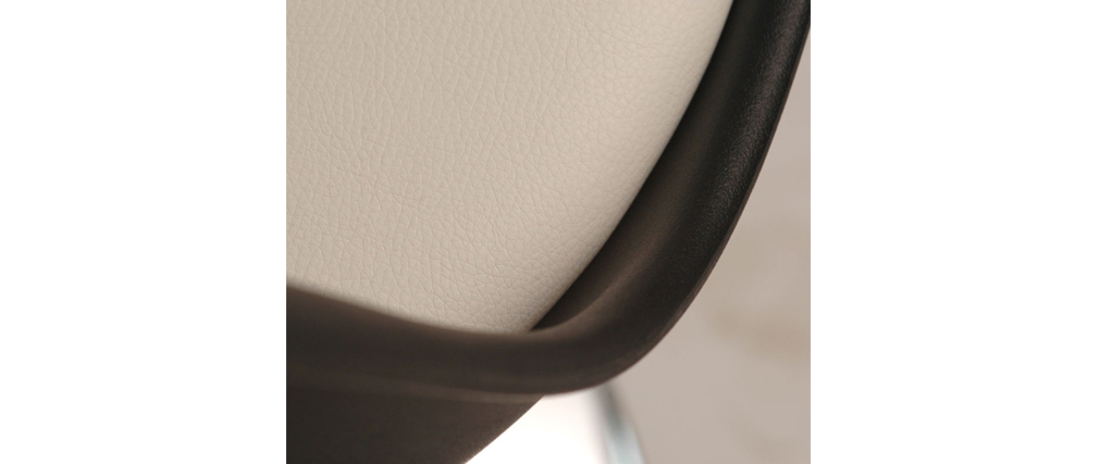 Chaise design pivotante noir et blanc STEEVY