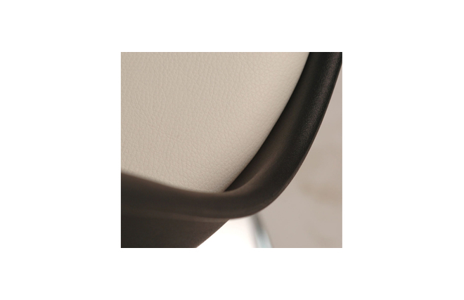 Chaise design pivotante noir et blanc STEEVY