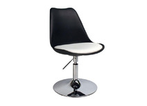 Chaise design pivotante noir et blanc STEEVY