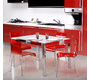 Chaise design rouge en plexiglas CINDY