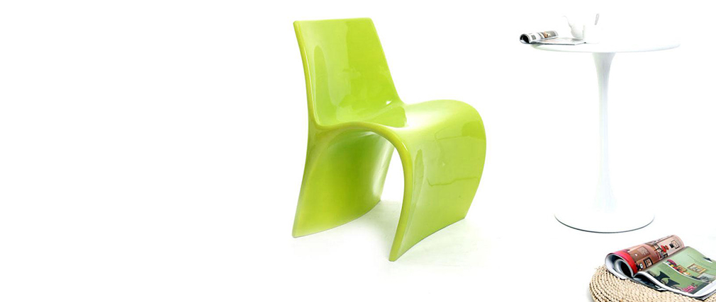 Chaise design verte OWIE