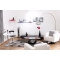 Chaise / fauteuil design r&eacute;tro noir et blanc GROOVY