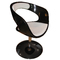 Chaise / fauteuil design r&eacute;tro noir et blanc GROOVY
