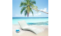 Chaise longue bain de soleil grise MEDAS