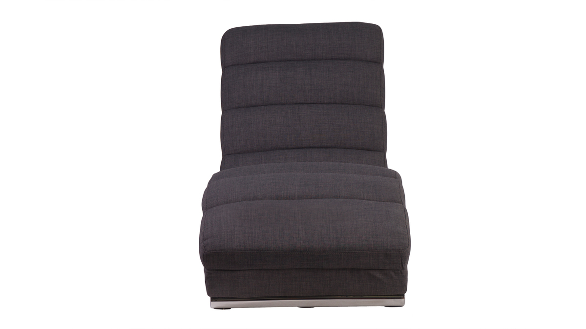 Chaise longue / fauteuil design gris TAYLOR