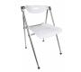 Chaise plexiglas pliante moderne blanc JULIE (lot de 4)