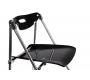 Chaise plexiglas pliante moderne noir JULIE (lot de 4)