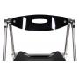Chaise plexiglas pliante moderne noir JULIE (lot de 4)