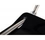 Chaise plexiglas pliante moderne noir JULIE (lot de 4)