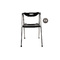 Chaise plexiglas pliante moderne noir JULIE (lot de 4)