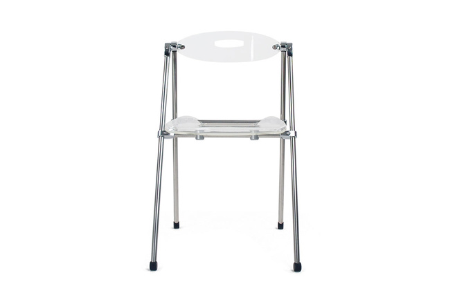 Chaise plexiglas pliante transparent JULIE (lot de 4)