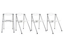Chaise plexiglas pliante transparent JULIE (lot de 4)