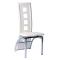 Chaises cuisine / salle &agrave; manger blanc JACKIE (lot de 4)