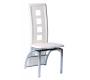 Chaises cuisine / salle &agrave; manger blanc JACKIE (lot de 4)