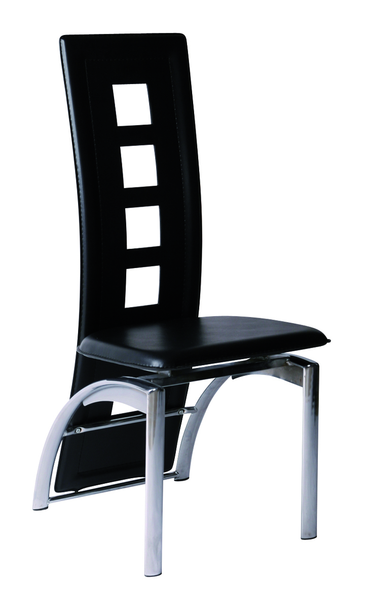 Chaises de cuisine / salle &agrave; manger noir moderne JACKIE (lot de 4)