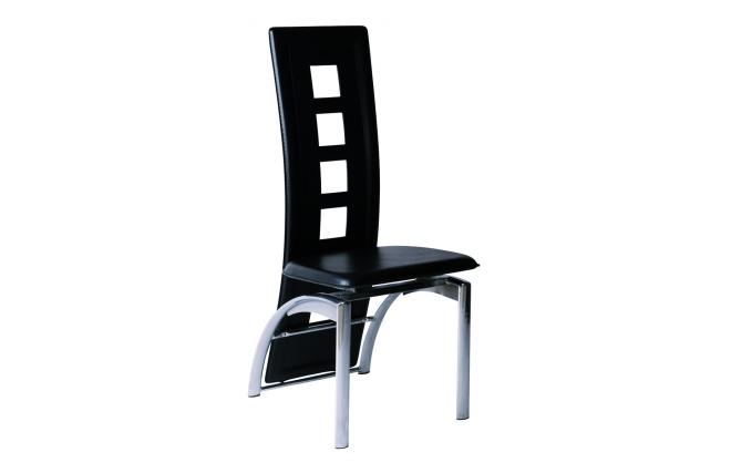 Chaises de cuisine / salle &agrave; manger noir moderne JACKIE (lot de 4)
