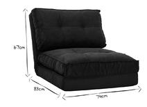 Chauffeuse design convertible noire SALLY