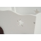 Coffre de rangement chariot enfant blanc ETOILE