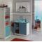 Colonne / meuble de rangement salle de bain TROPIC - coloris bleu lagon