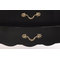 Commode 3 tiroirs LOUISA, poign&eacute;es noires - style baroque coloris noir