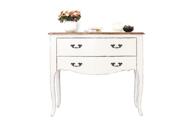 Commode baroque blanche 100 cm ROSALA