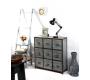 Commode bois industrielle 9 tiroirs Willard