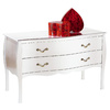 Commode / chevet baroque blanc 2 tiroirs Louisa