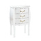 Commode / chevet baroque blanc 3 tiroirs - LOUISA
