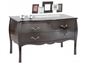 Commode / chevet baroque noir 2 tiroirs Louisa