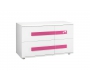 Commode enfant rose et blanche MARCHANDE