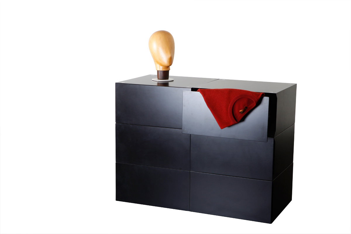 Commode noire 6 tiroirs up to you by Dominique David 