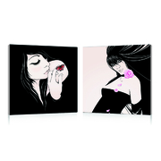 Conjunto de 2 cuadros de dise&ntilde;o BUTTERFLY image pub1