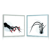 Conjunto de 2 cuadros de dise&ntilde;o FUJI image pub1