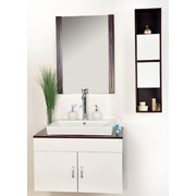 Conjunto de muebles de cuarto de ba&ntilde;o ADELAIDE: lavamanos, mueble bajo lavamanos, espejo y columna image pub1