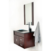 Conjunto de muebles de cuarto de ba&ntilde;o CANBERRA: lavamanos, mueble de debajo del lavamanos y espejo image pub1