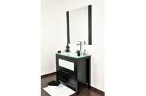 Conjunto de muebles de cuarto de ba&ntilde;o GLADSTONE: lavamanos, mueble debajo del lavamanos y espejo image pub1
