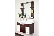 Conjunto de muebles de cuarto de ba&ntilde;o LISMORE: Lavamanos, mueble debajo del lavamanos y espejo image pub1