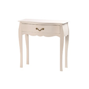 Console / Chevet 1 tiroir LOUISA - coloris blanc image pub1
