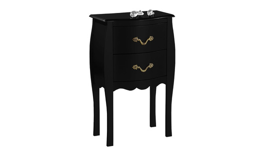 Console / Chevet 2 tiroirs LOUISA - coloris noir image 1