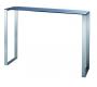 Console moderne noire en verre et inox Inola