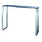 Console moderne noire en verre et inox Inola