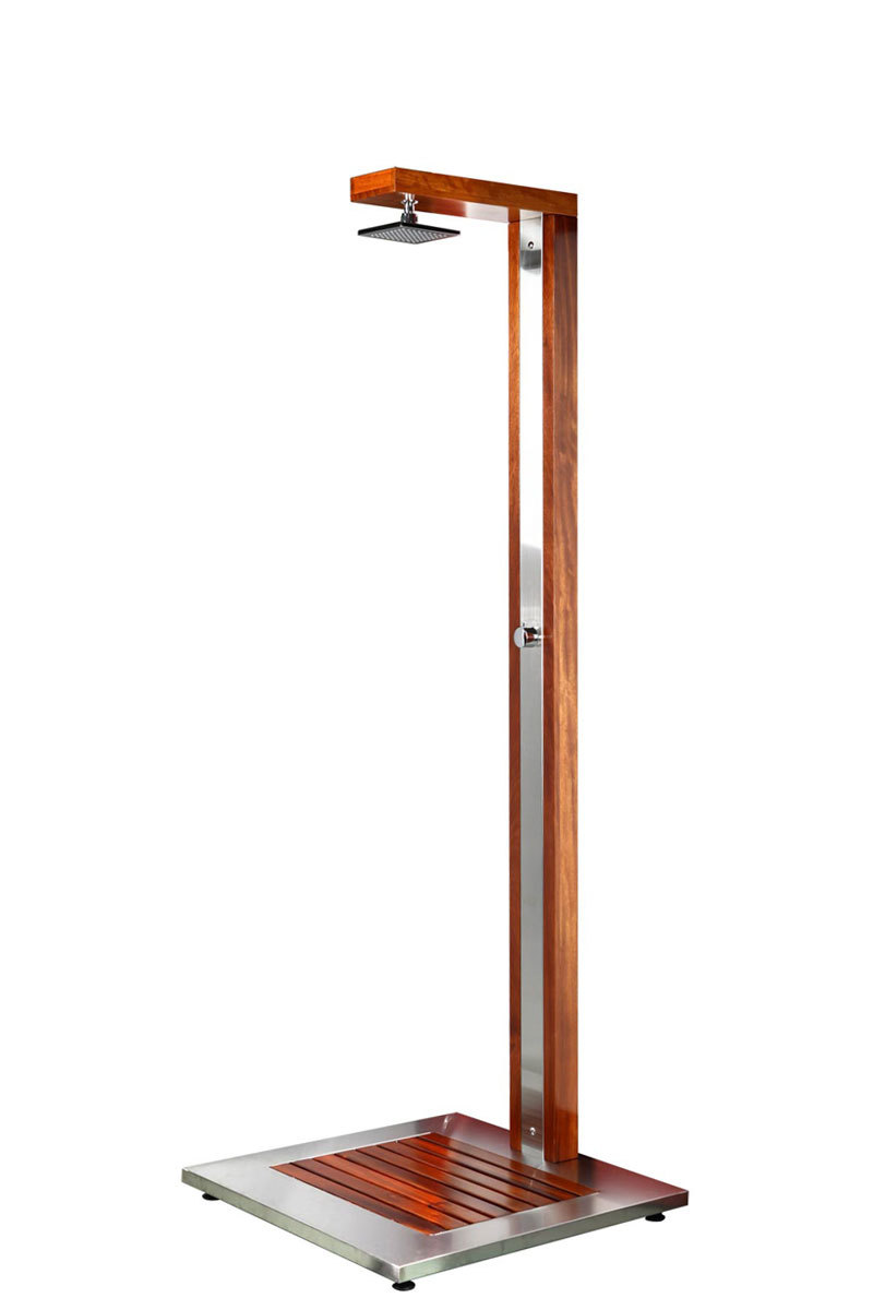 Douche extérieure teck ZENSEA Miliboo