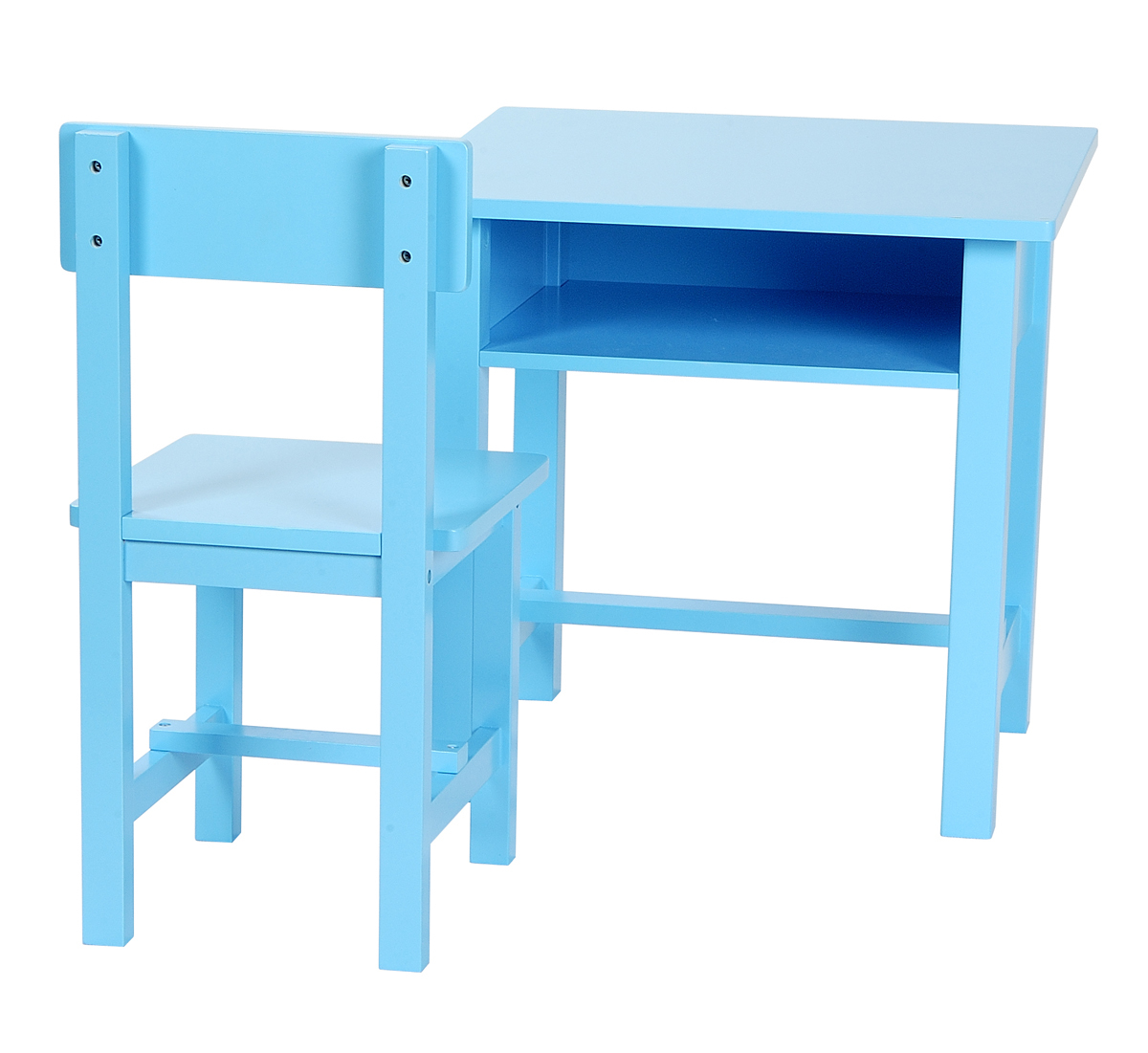Ensemble bureau enfant et chaise RECRE en bois - coloris bleu image 1