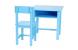 Ensemble bureau enfant et chaise RECRE en bois - coloris bleu image 1